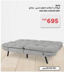 Sofa bed 3 seater in grey color