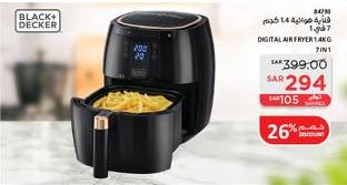 Black & Decker Digital Air Fryer 1.4 kg 7-in-1