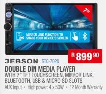 JEBSON DOUBLE DIN MEDIA PLAYER 