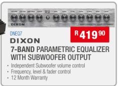 7-Band Parametric Equalizer with Subwoofer Output