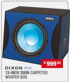 Dixon 12-inch carpeted woofer box