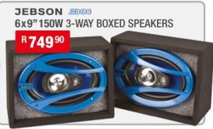 JEBSON 6x9"  150W 3-WAY BOXED SPEAKERS 