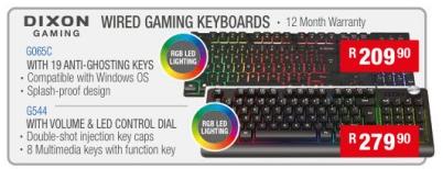 Dixon Wired Gaming Keyboards