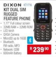 Dixon Kit Dual SIM Rugged Feature Phone