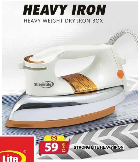 Heavy weight dry iron box