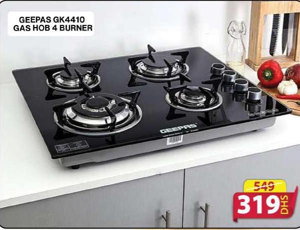 GEEPAS GK4410 GAS HOB 4 BURNER