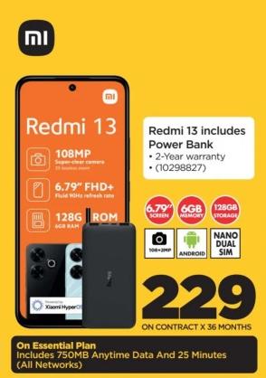 Redmi 13 includes Power Bank