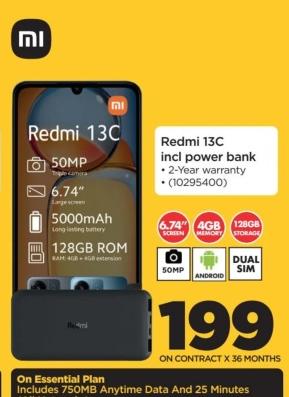 Redmi 13C incl power bank