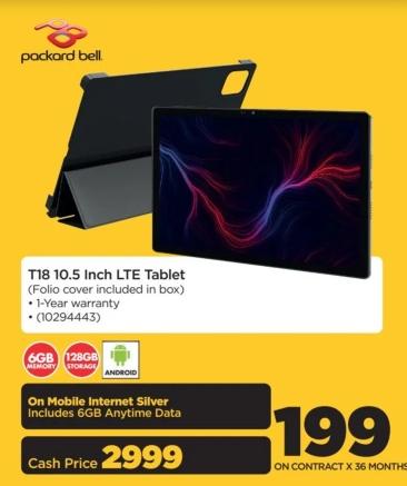 T18 10.5 Inch LTE Tablet (Folio cover included in box)