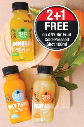 2+1 FREE on ANY Sir Fruit Cold-Pressed Shot 100ml