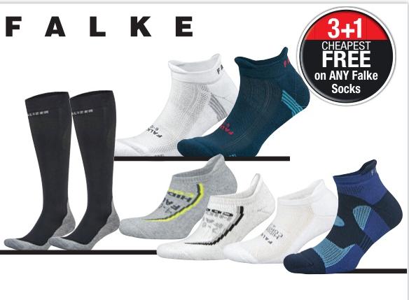 Falke socks available in various styles including knee-high, ankle, and low-cut options.