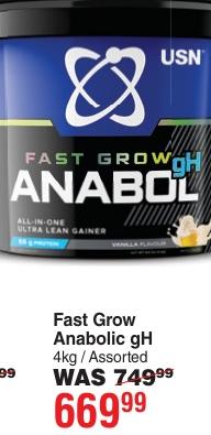 Fast Grow Anabolic gH, All-in-One Ultra Lean Gainer, Vanilla Flavour