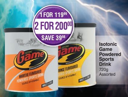 Isotonic Game Powdered Sports Drink