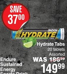 Endure Sustained Energy Sports Drink Hydrate Tabs