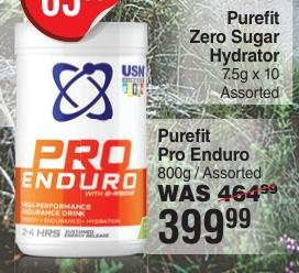 Purefit Pro Enduro with E-Boost, high-performance endurance drink.