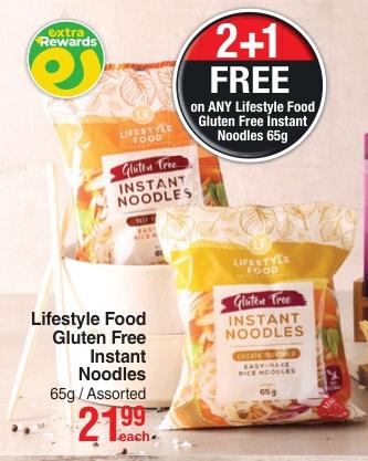 Lifestyle Food Gluten Free Instant Noodles 65g Assorted