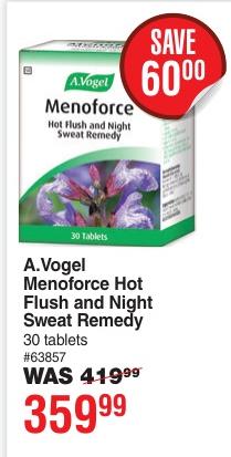 A.Vogel Menoforce Hot Flush and Night Sweat Remedy 30 Tablets