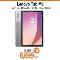 Lenovo Tab M9 - 9 inch - 4GB RAM - 64GB - Clear Case