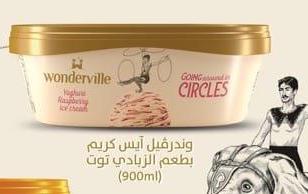 Wonderville Vegetable Raspberry Ice Cream 900 ml 