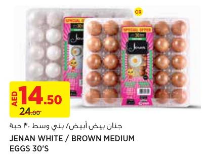 JENAN WHITE / BROWN MEDIUM EGGS 30'S