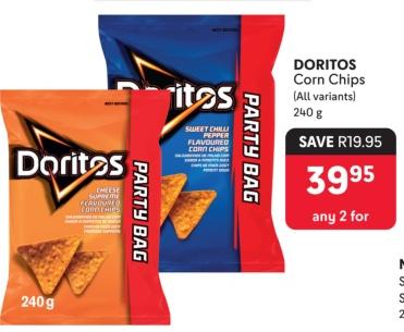 DORITOS Corn Chips (All variants) 240g Any 2