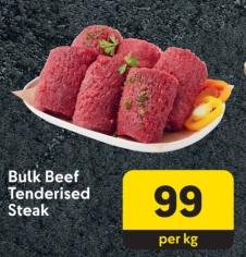 Bulk Beef Tenderised Steak