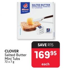 Clover Salted Butter Mini Tubs 72x7g