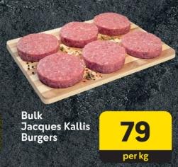 Bulk Jacques Kallis Burgers Per kg