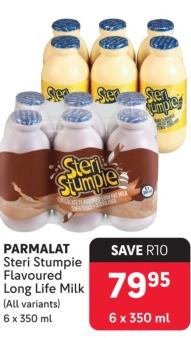 Parmalat Steri Stumpie Flavoured Long Life Milk (All variants) 6x350ml