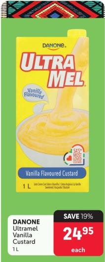 Danone Ultramel Vannila Custard 1L