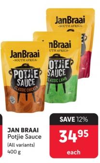 JanBraai Potjie Sauce (All variants) 400g