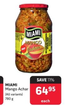 Miami Mango Achar All Variants 780g