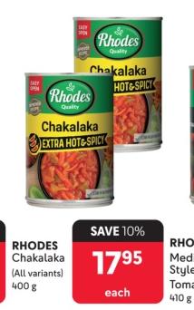 Rhodes Chakalaka (All variants) 400g