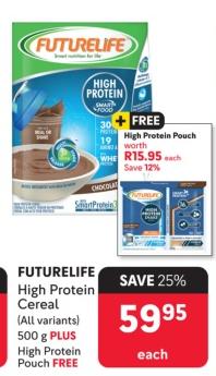 FUTURELIFE High Protein Cereal (All variants) 500g Plus High Protien Pouch Free