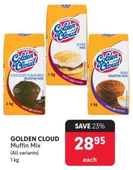 Golden Cloud Muffin Mix (All variants) 1kg