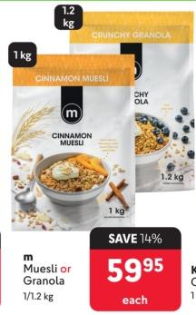 Makro Muesli or Granola 1/1.2kg