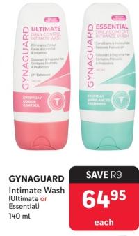 GYNAGUARD Intimate Wash (Ultimate or Essential) 140ml