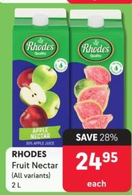 RHODES Fruit Nectar (All variants) 2L