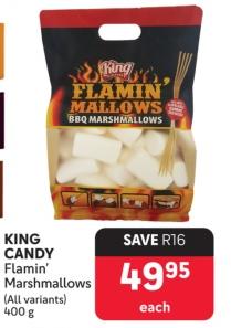 King Candy Flamin' Marshmallows BBQ Marshmallows (All Variants) 400g