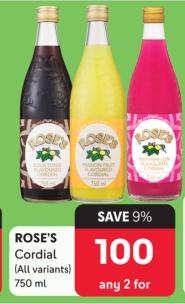 ROSE'S Cordial (All variants) 750 ml