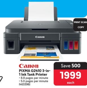 Canon PIXMA G2410 3-in-1 Ink Tank Printer