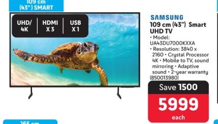 Samsung 109 cm (43") Smart UHD TV