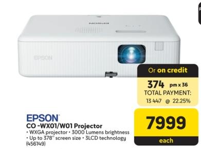 Epson CO-WX01/W01 Projector