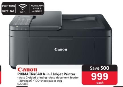 Canon PIXMA TR4640 4-in-1 Inkjet Printer