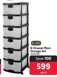 GSI 6-Drawer Maxi Storage Set