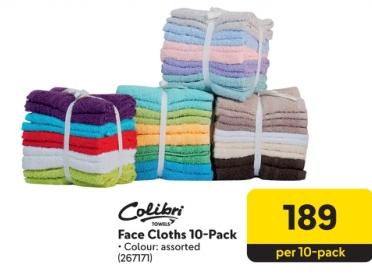 Colibri Face Cloths 10-Pack