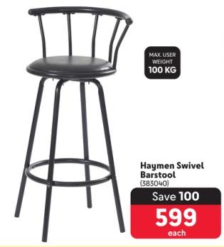 Haymen Swivel Barstool