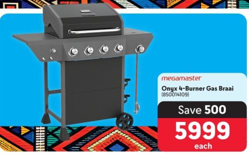 MEGAMASTER Onyx 4-Burner Gas Braai