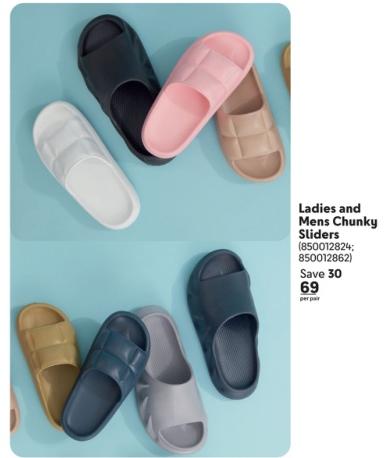 Ladies and Men's Chunky Sliders 