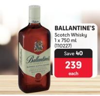 BALLANTINE'S SCOTCH WHISKY 750ml